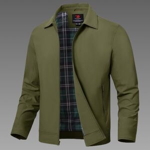 NWT Men’s Hunter Green Lightweight Windbreaker Jacket Sz Med